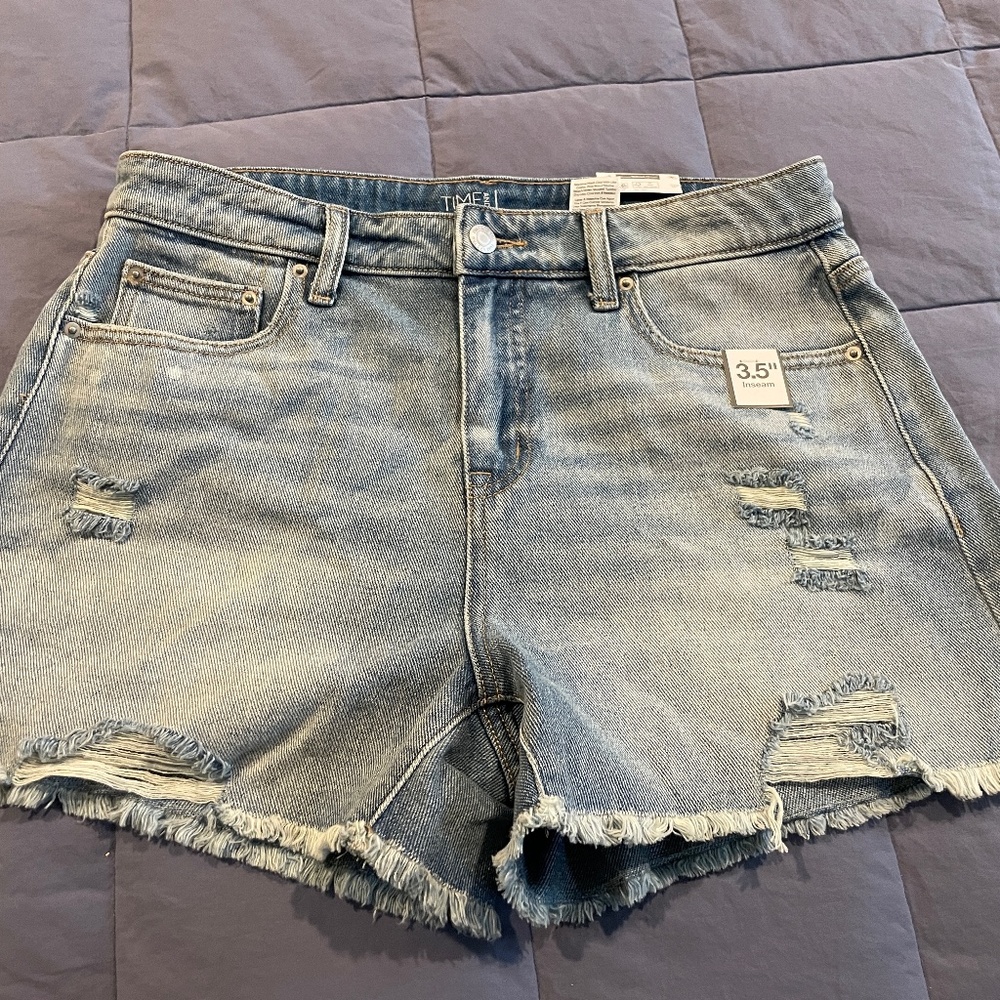 NWT Distressed Jean Shorts by Time and True Size 8